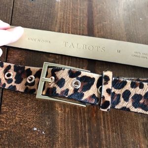 Talbots leopard print belt